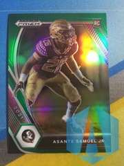 2021 Panini Prizm Draft Green Prizm Asante Samuel Jr. #111 Rookie RC